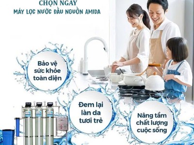 Hệ thống cột lọc đầu nguồn Amida tiết kiệm bảo vệ sức khỏe và các thiết bị trong gia đình 0