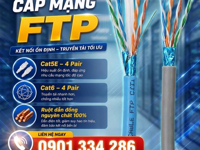 Cáp mạng FTP Cat5e Cat6 100 Đồng ALTEK KABEL 0