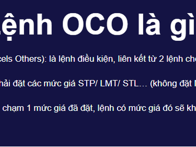 Đặt lệnh OCO 0
