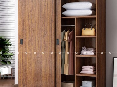 Tủ Quần Áo Gỗ Công Nghiệp Cửa Lùa Hiện Đại Tối Ưu Không Gian 1