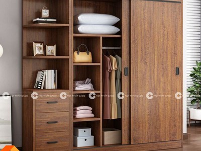 Tủ Quần Áo Gỗ Công Nghiệp Cửa Lùa Hiện Đại Tối Ưu Không Gian 0