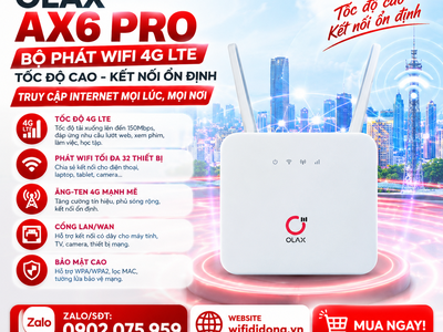 Bộ phát WiFi Olax AX6 Pro siêu tốc 0