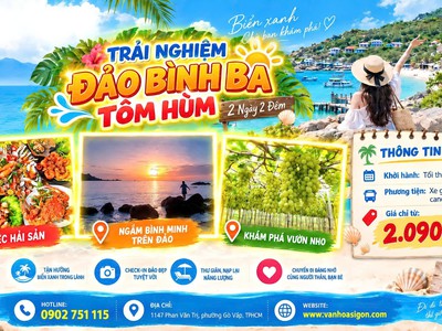 Đảo Bình Ba Tôm Hùm 2N2Đ 0