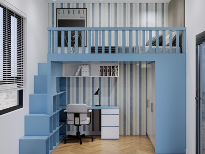 Giường Tầng Gỗ MDF Tích Hợp Bàn Học Giải Pháp Tối Ưu Không Gian Cho Bé 0