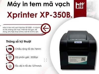Máy in tem mã vạch Xprinter XP-350B 0