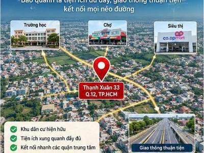 Bán gấp đất thạnh xuân 33, q12, 1162m2, 38.5 tỷ. giá đầu tư 2