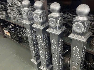 Trụ lan can sắt vuông 75 120 1