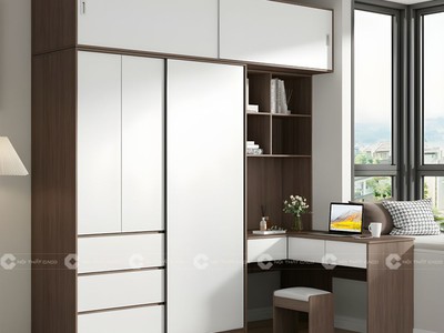 Tủ Áo Gỗ Công Nghiệp MDF Cánh Lùa Hiện Đại Cho Phòng Ngủ 2