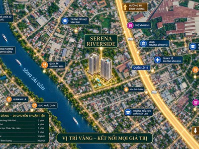 Serena Riverside căn hộ chuẩn Resort view sông sài gòn giá 56tr/m2 0