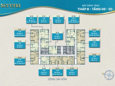Serena Riverside căn hộ chuẩn Resort view sông sài gòn giá 56tr/m2 7