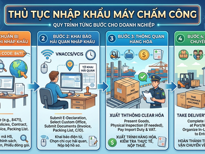 Thủ tục nhập khẩu máy chấm công 0