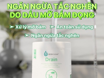 ECOCLEAN DRAIN Vi Sinh Ăn Mỡ, Thông Tắc Bảo Trì Đường Ống 0