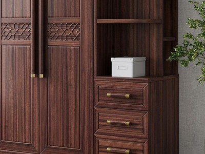 Tủ Quần Áo Gỗ Óc Chó Kiểu Cổ Điển Sang Trọng 1