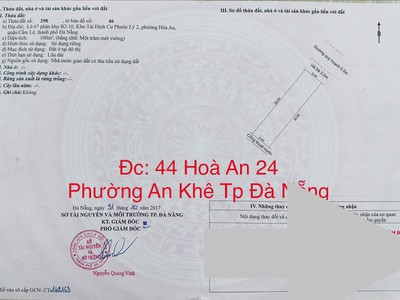 Đất quá đẹp dt 100m2 đối diện Công Viên Hòa An mát mẻ giá rẻ 2