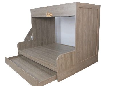 Giường 3 Tầng Gỗ MDF Hiện Đại, Đa Năng Cho Phòng Bé 0