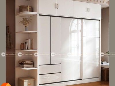 Tủ Quần Áo Cửa Lùa Kịch Trần Hiện Đại, Tối Ưu Không Gian 0