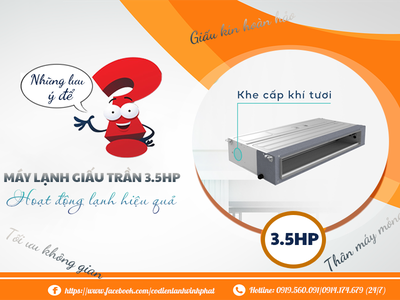 Báo giá   khảo sát   thi công   lắp đặt Máy lạnh giấu trần 3.5HP cho diện tích 50m2 giá rẻ 0