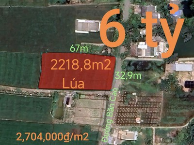 Bán hạ giá lô đất lúa làm kho xưởng gần quốc lộ 50b giá 6 tỷ 0