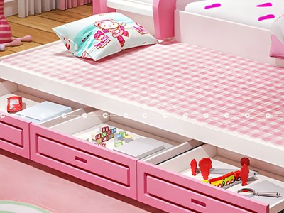 Giường Tầng Gỗ Tự Nhiên Tích Hợp Tủ Tiện Lợi Cho Bé 0