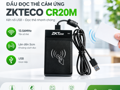 Đầu Đọc Thẻ Cảm Ứng ZKTECO CR20M 0