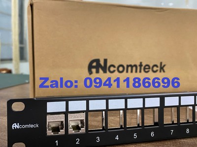 Annam Sẵn kho patch panel 24 cổng Cat6A FTP mã ACT-24S1U, ACT-S6A-001 chính hãng ANCOMTECK 8