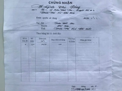 Chính chủ bán gấp 2.779M đất Hóc Môn giá chỉ 20 TRIỆU/M 10