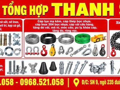 Kho Ròng Rọc Inox 304 Thanh Trì Hà Nội 0913521058 Cáp Thép THANH SƠN số 9 ngõ 235 đường Ngọc Hồi 9